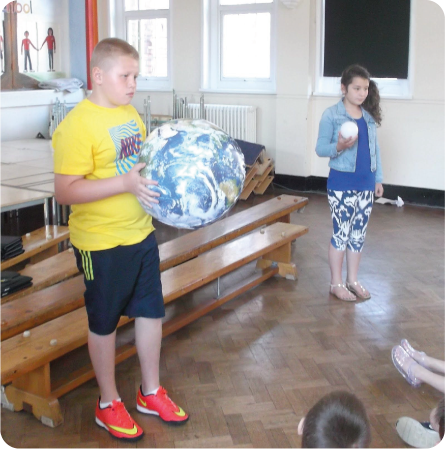 Earth Moon student demonstration